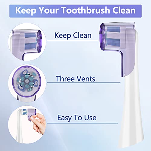 Toothbrush Head Covers for Oral B iO Toothbrush Heads, Toothbrush Caps Suitable for Oral B Round Electric Toothbrush Head, iO Brush Head Covers for Travel & Home (4 Pcs, Colourful)