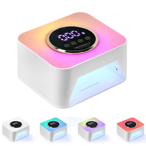 UV Nail Lamp, UV Light for Gel Nails, Cordles Rechargeable LED Nail Lamp with 3 Timer Setting, Touch Control & Auto Sensor, Fast Nail Light Curing Lamp for Salon & Home