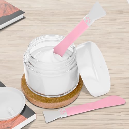 Travel Size Containers for Toiletries, 1 OZ BPA Free, TSA Approved Cosmetic Jars for Face Hand Body Creams Lotions, with Waterproof Labels and 2 Mini Spatulas for Gift (4 Pack)