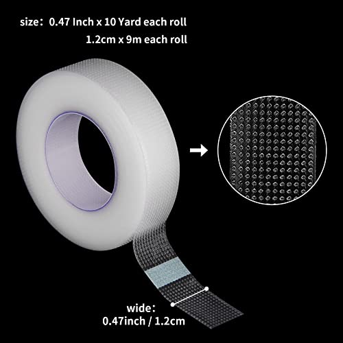Kirecoo 6 Rolls Adhesive Eyelash Tape, Breathable PE Lash Tape,Eyelash Extension Supplies - 9 m/10 Yard Each Roll (Transparent)