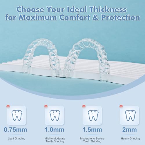 Custom Clear Mouth Guard for Nighttime Teeth Grinding & Clenching ? Comfortable Night Guard for Adults & Teens, BPA-Free Bite Guard for Sleep