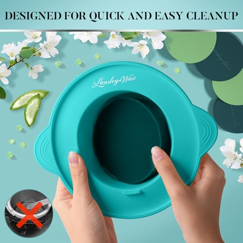 LANSLEYWAX Digital Waxing Kit for Women Men, Wax Warmer for Hair Removal with Silicone Pot, Hard Wax Kit, Waxing Machine for Sensitive Skin Brazilian Bikini Leg Eyebrow Full Body Home Use