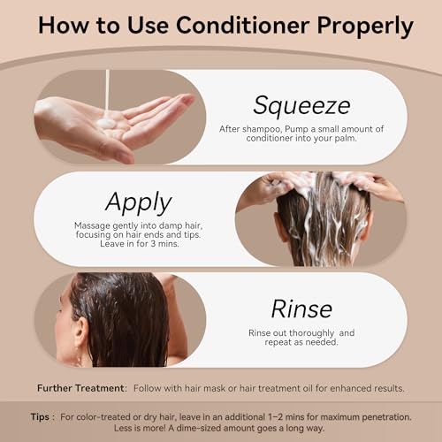 ALFHEIM Coffee+ Thickening Conditioner for Fine, Thin & Weak Hair with Caffeine, Biotin & Arabica Coffee Oil, Strengthening, Moisturizing & Volumizing Formula, Paraben-Free, Sulfate-Free, 33.8 oz 1L