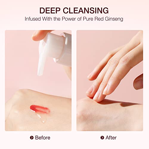 Donginbi Red Ginseng Moisture Cleansing Oil - New Years Gifts for Women, Mild, Non-Greasy, Hypoallergenic Korean Skin Care, Remove Thick Makeup, Face Cleanser with Natural Ingredients 6.7 floz / 200ml