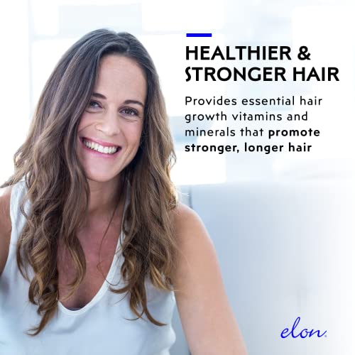 Elon Matrix 5000 - Biotin 5000mcg Vitamins for Hair Growth w/Extended Release - Promotes Healthy & Strong Hair - Pack of 3 (180 Day Supply)