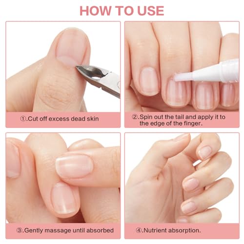 Radiant Nail Growth Oil, Nail Strengthener, Cuticle Oil for Nails, Moisturize Strengthen Nail Care Oil, Finger Edge Manicure Nourishing Pen, Anti-hangbnail removal, Nail Skin Edge Care (Rose)