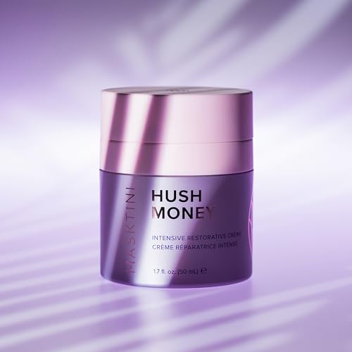 Masktini Hush Money Intensive Restorative Cream, 1.7 oz - Anti Aging Face Cream - Peptide Moisturizer - Brightening and Firming - for Dry Skin