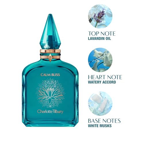 Charlotte Tilbury Calm Bliss Eau De Parfum - Pheromone Enhancing Floral Perfume Enriched with Naturally-Derived Oils - Long-Lasting Scent with Notes of Neroli Oil, Watery Accord & Lavandin Oil