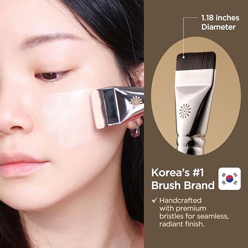 Korean Piccasso Brush FB11 Spatula Brush ? Professional Foundation Brush for Liquid Makeup, Flat and Soft Bristles for Seamless Application, Ideal for Liquid Foundation and Cream Face Makeup