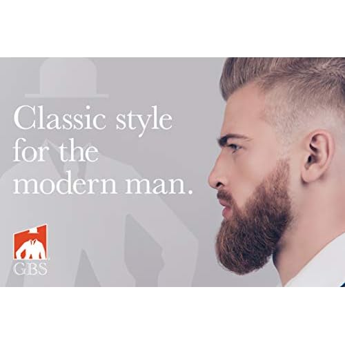 G.B.S 100% Silvertip Badger Shaving Brush with Faux Horn Comfortable Handle - Long Dense Bristles? Men's Badger Shave Brush Knot 26mm Total Loft 100mmz Holds Shave Soap Lather or Shaving Cream