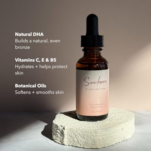 Self Tanning Drops Gradual - Customizable for Face & Body, Add to Skincare for Custom Tan