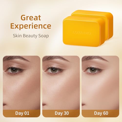 Kojic Acid Turmeric Soap Bar Dark Spots for Face & Body, Deep Cleansing, Gentle Soap Sensitive Skin Formula, All Skin Types 4Pack