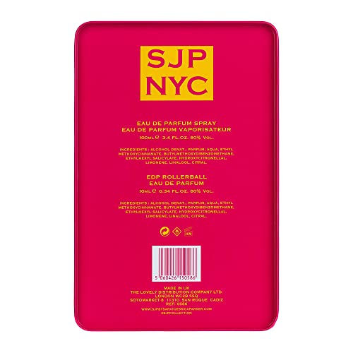 SJP NYC Gift Set For Women - Adventurous, Enticing Fragrance - Cocktail Of Floral, Fruity, And Musky Notes - Contains Perfume Spray And Mini Rollerball In Iconic, City-Inspired Scentl - 2 Pc