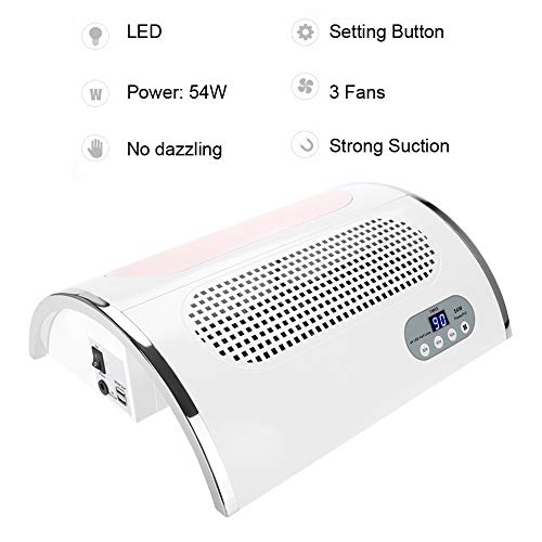 Sonew 4 in 1 Multi-functional Electric Nail Drill Machine, Nail File Drill Pen Kit with 54w Nail Dryer Lamp and Nail Art Dust Suction Collector, Nail Art Machine for Woman Home DIY and Nail Art Salon