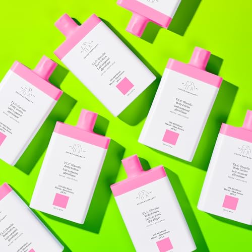 Drunk Elephant T.L.C. Glycolic Body Lotion - 240 ml/8 fl oz - Lightweight 10% Exfoliating AHA Lotion - Clean Clinical Skincare - Cruelty-Free - Free of Essential Oils, Silicones, and Fragrance