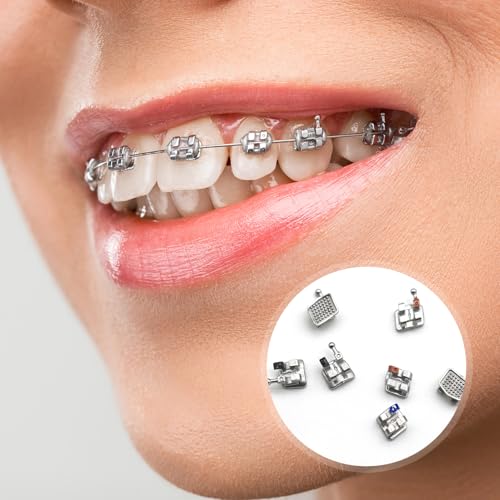 200pcs/Pack 022 Slot Bondable with Hook on 345 Teeth Model Mini Roth Brackets Roth,10 pieces per pack 20 pieces per pack.