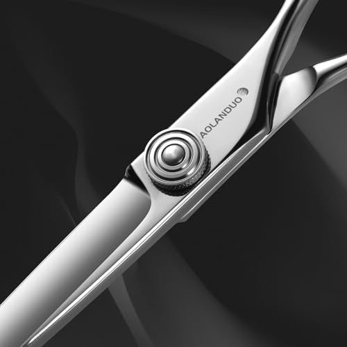 AOLANDUO Professional Hair Cutting Scissors - VG10 Steel, Razor Edge, Ergonomic, Barber Shears - 1 Count, 6.5 In
