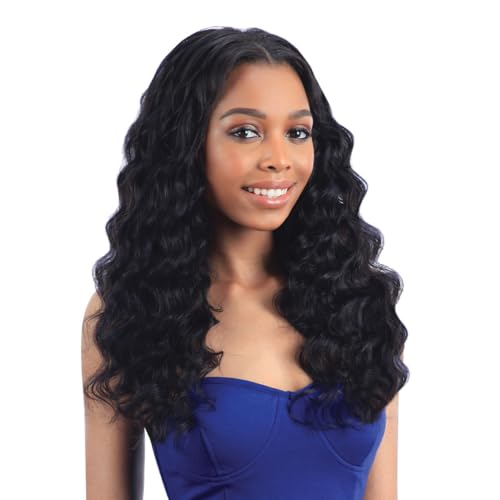 SHAKE-N-GO Saga Crochet Loop Type Loose Deep (3-PACK) (JET BLACK 1, 12")