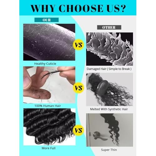 12A 613 Blonde Human Braiding Hair for Boho Braids 5 Bundles 22 Inch 160g Deep Wave Braiding Hair for Bohemian Knotless Braids 100% Unprocessed Brazilian Virgin Bulk Hair Extensions No Weft