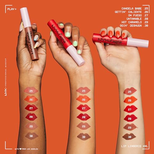 NYX PROFESSIONAL MAKEUP Lip Lingerie XXL Matte Liquid Lipstick - Untamable (Brick Red)