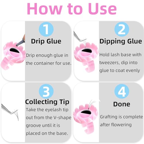 100 Pcs Glue Rings for Eyelash Extensions,Disposable Ring for Lashes Cute Lash Glues Holder Ring Glues Cup Glue Rings,Use for Eyelash Extension Supplies(Rotundity Pink)