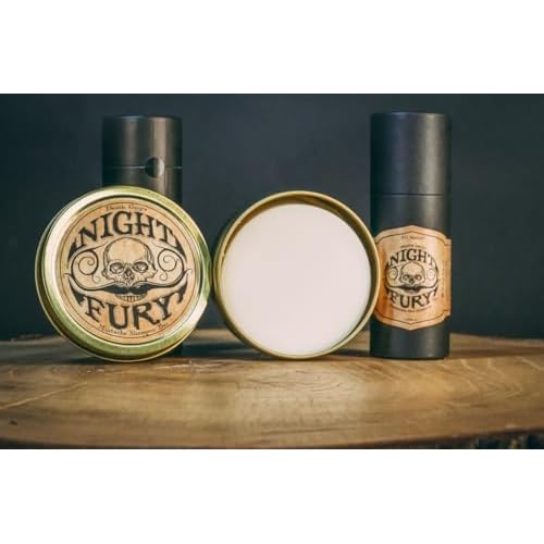 Mustache Balm for Men & Mustache Protector ? Natural Styling & Conditioning Grooming Kit ? Soften & Shape Facial Hair 2oz ? Death Grip (Mustache Gift Set)