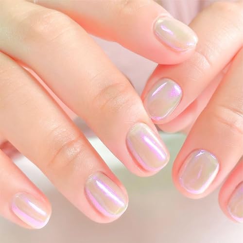 COSMOO Aurora Nail Polish, 8-Free Vegan, Shimmer Unicorn Quick Dry Nail Lacquer for Nail Art Varnish, 0.41 fl oz