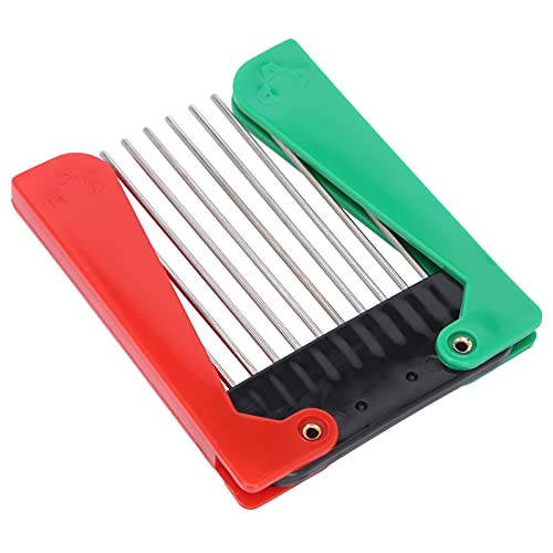 Metal Afro Pick, Portable Foldable Beard Pick for Men and Women Hair Styling Arranging Wigs and Braids