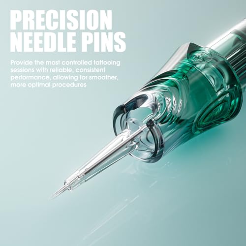 Dragonhawk Yue Professional Tattoo Needles - 20Pcs 1003RL Round Liner Tattoo Cartridges 0.3MM Precise Line Work for Tattoo Artists Disposable Needles