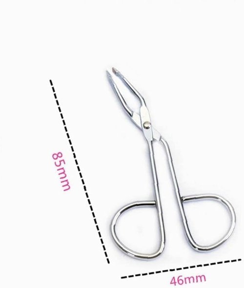 1Pc Eyebrow Tweezer Stainless Steel Scissors Shaped Tweezer Slant Tip Clip Hair Beauty Tool for Women Girl Hair Removal