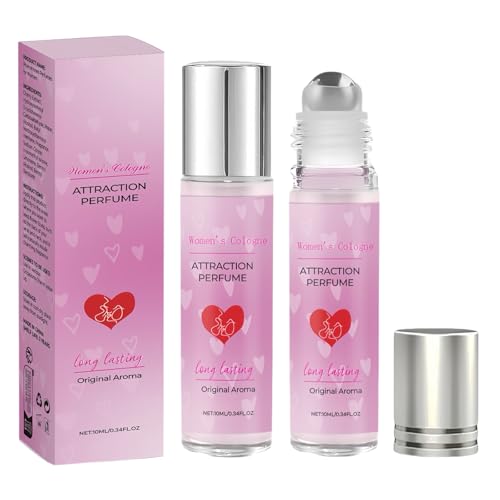 2PCS Pheromone Perfume for Women, Long Lasting Women's Cologne Travel Size, Pheromone Perfumes Attract Men, Roller Ball Design, Portable and Fruity