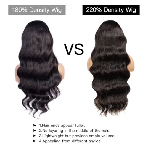 IWISH 220% Density Full 13x6 Body Wave Lace Frontal Wigs Human Hair Virgin Body Wave 20Inch 13x6 HD Transparent Lace Front Wigs 12A Brazilian Human Hair Pre Plucked With Baby Hair