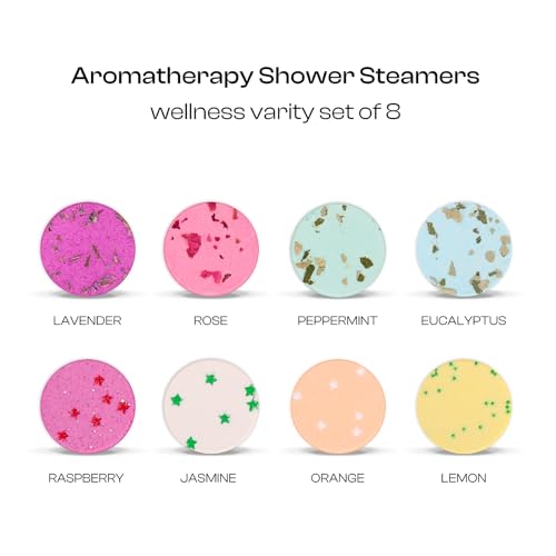 Shower Steamers Aromatherapy for Women Shower Bombs Great Smell with Natural Essential Oil, Perfect Gifts for Girls, Relaxing Set for Self Care SPA -Ideal Birthday, Pack of 8 (Multicolor)