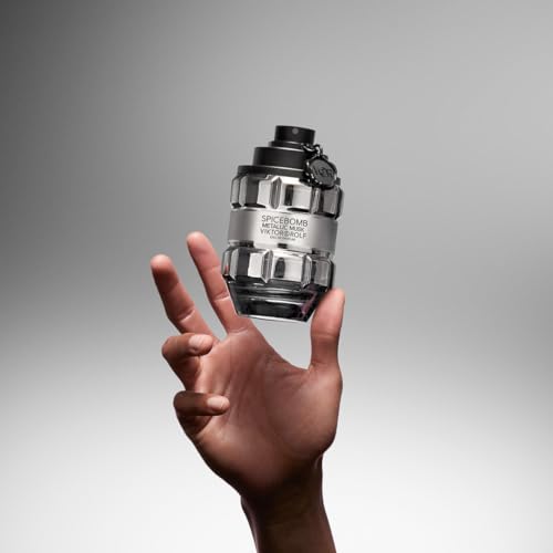Viktor&Rolf - Spicebomb Metallic Musk Eau de Parfum 3-Piece Set ($205 Value) - Cologne for Men - Ambery Fragrance - Full Size, 3 Fl Oz & 2 Travel Size, 0.3 Fl Oz