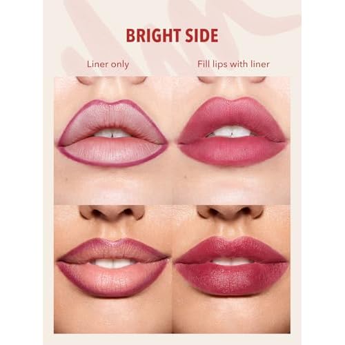 SHEGLAM Love Stained Lip Tint Marker Matte Red Lip Stain Pen Highly Pigmented Long-Lasting Lip Liner Contour Tint Lip Makeup-Bright Side