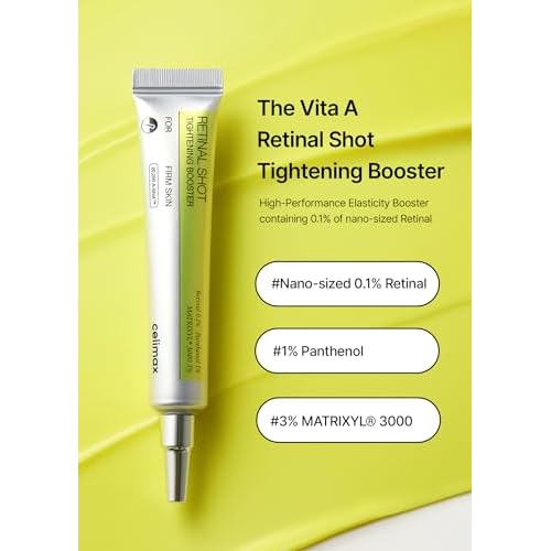 celimax The Vita A Retinal Shot Tightening Booster Duo Set 15mlx2 | with Retinal 0.1%, Matryxyl 3%, Pore Minimizer, Wrinkles & Fine Lines, Firmer Skin, Holiday Gift Set