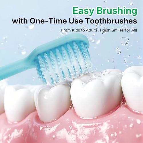 30 Pack Premium Disposable Toothbrushes Bulk ? Individually Wrapped Soft Bristle Toothbrushes for Travel, Hotel Guest, Donation, Kids, Adults ? Single Use, Family & Emergency Hygiene