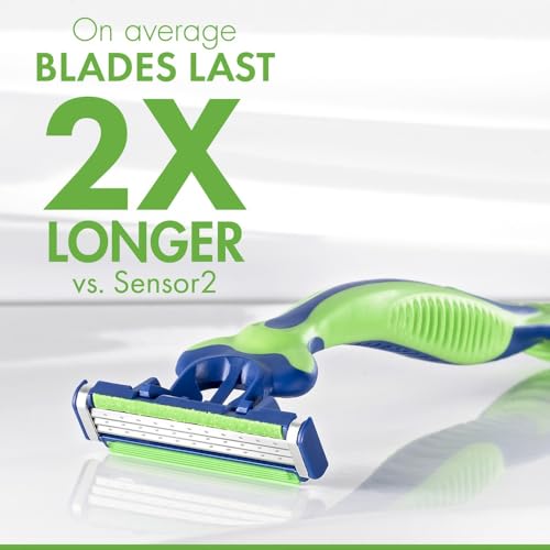 Gillette Sensor3 Sensitive Men's Disposable Razor, 12 Razors