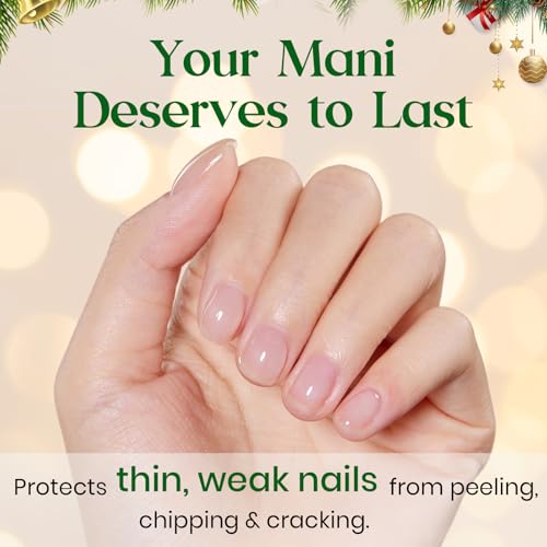 Beetles 15ml Rubber Base Builder Nail Gel - Clear Color Base for Nails Strengthening, Thickening and Sculpting, Soak Off UV LED Long Lasting for Weak and Damaged Nails