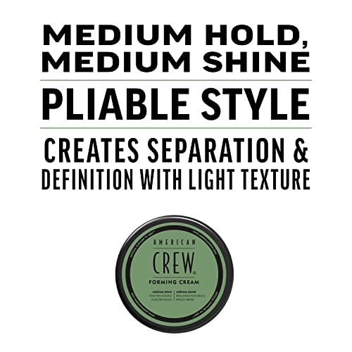 American Crew Men's Hair Forming Cream (DISCONTINUED), Like Hair Gel with Medium Hold & Medium Shine, Travel Size, Duo Gift Set