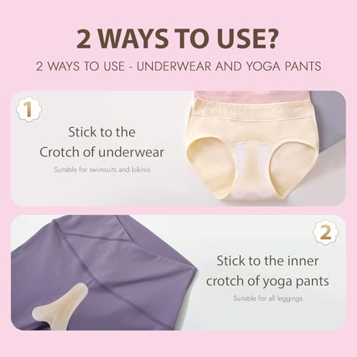 3 Pack Camel Toe Concealer, Seamless Camel Toe Hider, Reusable Anti Camel Toe Silicone Insert, No Camel Toe Underwear Guard, Cameltoe Concealer Cover (Y Shape, L)