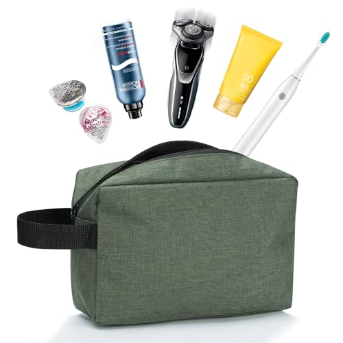 Etercycle Toiletry Bag for Men, Portable Travel Toiletry Organizer Bag,Shaving Bag for Toiletries Accessories (Army Green)