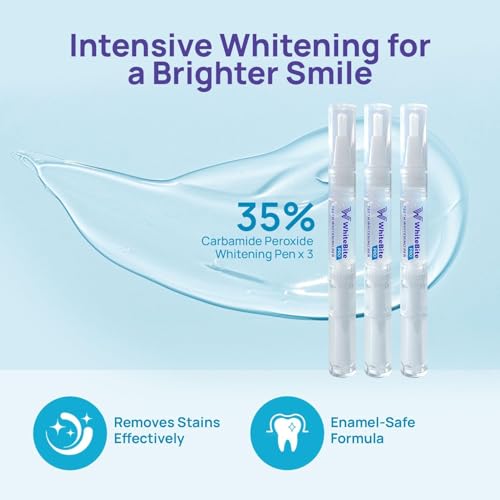 Whitebite Pro Teeth Whitening Kit for Sensitive Teeth ? Dual LED Light + 35% Carbamide Peroxide Gel + Remineralizing Gel | Dental-Grade Whitening at Home