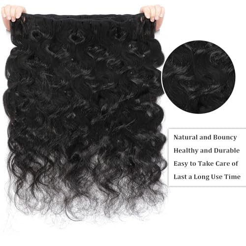 16A Raw Body Wave Bundles Human Hair 100% Human Hair Bundles,Triple Lifespan Virgin Remy Hair Extensions,Keep Texture Silky Soft After Multiple Washes (Body Wave 1 Bundle, 30 Inch)