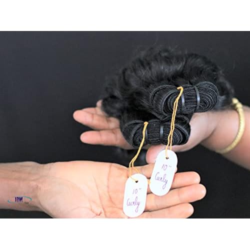 IDM 10¡± Curly 2 bundles raw Indian hair natural Indian curly single donor hair