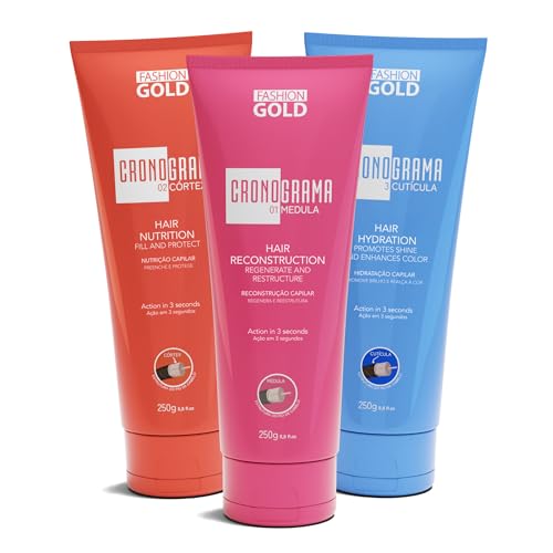 CRONOGRAMA CAPILAR, 3-SECOND HAIR FIX, Hair Mask for Damaged Hair, Deep Conditioning Hair Mask, Tratamiento para Cabello Seco y Maltratado, Deep Conditioner for Dry Damaged Hair, Frizz-Free
