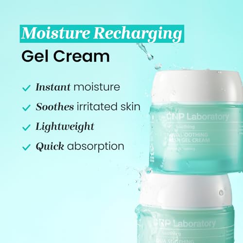 CNP Aqua Soothing Fresh Gel Cream - Moisture Recharging Gel Cream, Instant Cooling Effect, Hyaluronic Acid for Hydration, After Suncare, Korean Skin Care (80ml / 2.7fl oz)