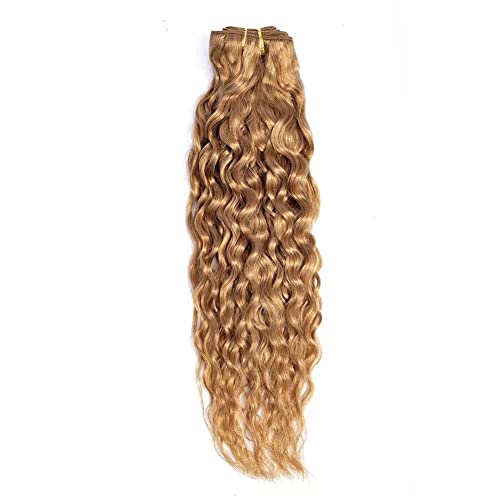 FEEL ME Brazilian Water Wave Hair 3 Bundles (18, 20, 22 inches) #27 Honey Blonde Brazilian Human Hair Weaves 8A Mink Unprocessed Virgin Water Wave Hair Extensions