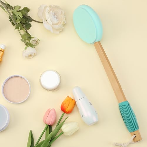 Slick- Lotion Applicator with 3 Extra Pads, 17 Inch, Green, Back Applicator Lotion, Certified Organic, Easy Reach Washable, Self Tanner for All Skin Tone