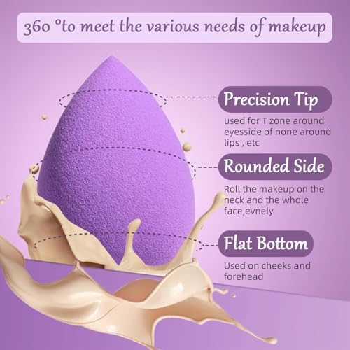 BS-MALL Makeup Sponge Set 6 Pcs ? Premium Beauty Blenders for Flawless Makeup Application